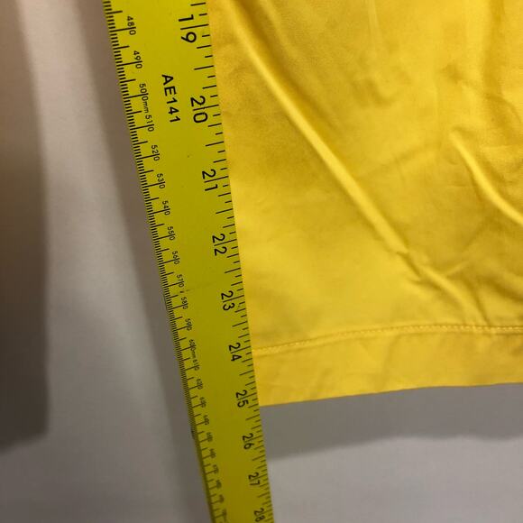 Anthropologie x Exquise Barrel Wide Leg Pleated Chino Pant Yellow/ Jaune Size L - Picture 6 of 9